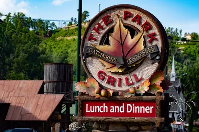 Park Grill sign in Gatlinburg