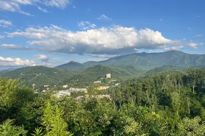 scenic overlook in gatlinburg sunny day